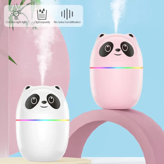 Air Humidifier Cute Panda Aroma Oil Diffuser with Night