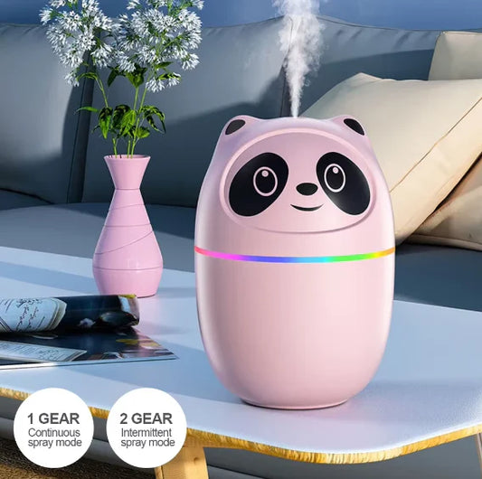 Air Humidifier Cute Panda Aroma Oil Diffuser with Night