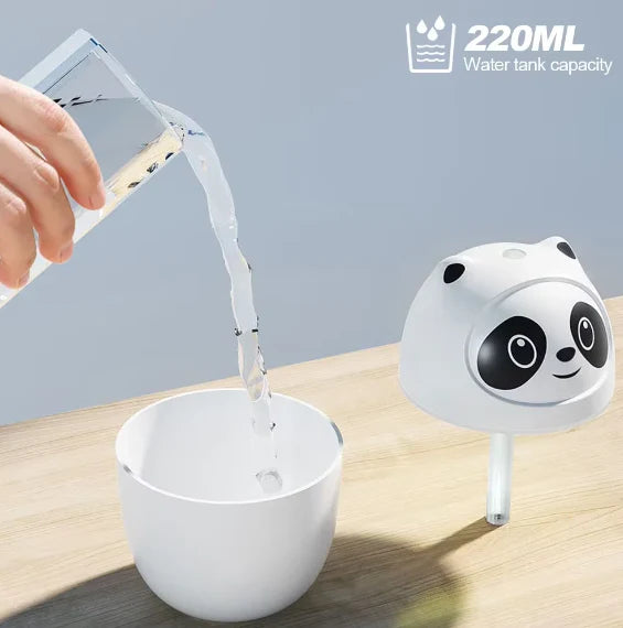 Air Humidifier Cute Panda Aroma Oil Diffuser with Night